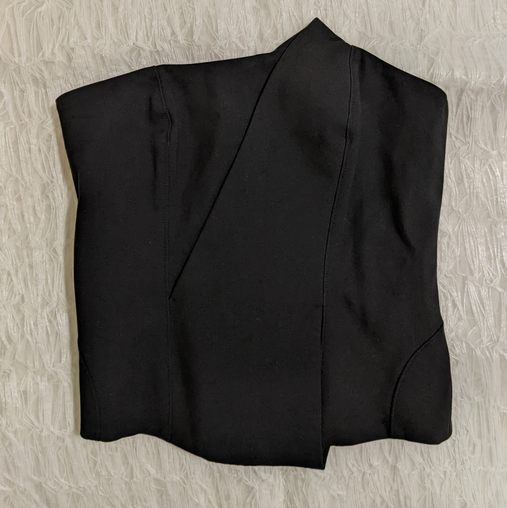 Vintage Bebe Asymmetrical Black Corset